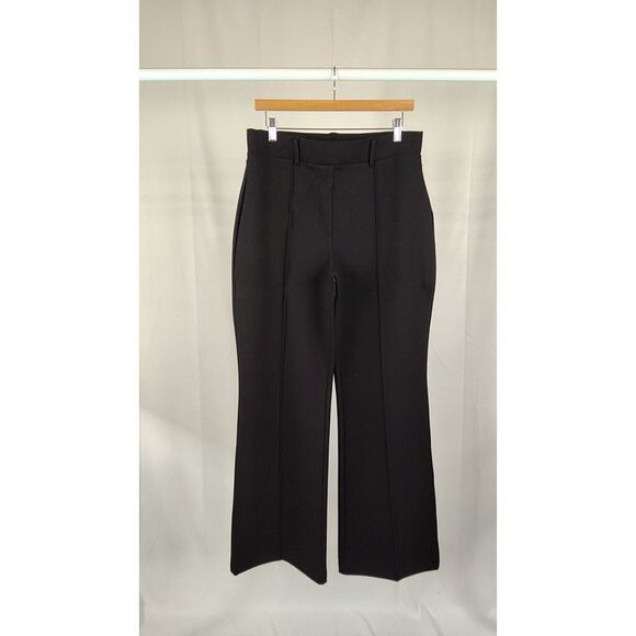 Quince Pants - Quince Women Ultra-Stretch Ponte Flare Leg Pants Black L